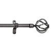 Achim Home Furnishings, Carrera, Metallo Decorative Curtain Rod & Finial,
