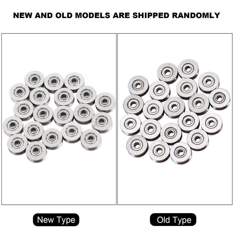 Fayelume 20 PCS Small Pulley, Small Bearings, V Groove Bearing,