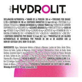 Jumex Hydrolit Manzana, Sin Azúcar, Electrolitos 12pz, 625ml                                                                                          