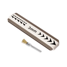 LAMSAM Toothed 𝙁𝙧𝙚𝙩 𝘾𝙧𝙤𝙬𝙣𝙞𝙣𝙜 𝙁𝙞𝙡𝙚 for Medium Fret, Precision Fine Coarse Filing Grits Fretwire Dressing File, Standard Frets Polishing Tool for Luthier Repair Acoustic Guitars (white)