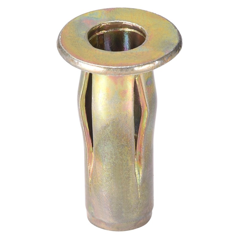 uxcell Multi-Grip Rivet-Nut, M5 Pre-Bulbed Shank Carbon Steel Color-Zinc-Plated Flat