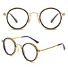 REONAS BRAND3 Retro Round Glasses, Blue Light Reduction + UV
