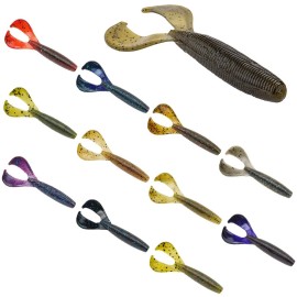 Berkley 4" Boss Grub Powerbait Soft Plastic Fishing Baits - Choose Colors - Watermelon Red - WMR