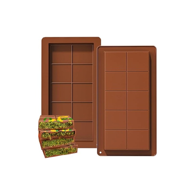 2 Stück Silikon Schokoladenform, Dubai Schokolade, Silikonform, Silikon Tief