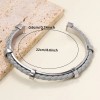 Brazalete De Cuero Trenzado Unisex, Ajustable Y Abierto