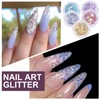 Alpinleux 8 Jar Chunky Glitter, Magic Nail Glitter for Nail