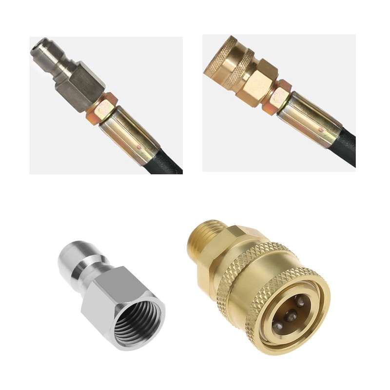 2Pcs Pressure Washer Couplers 1/4inch Quick Connect to Male NPT