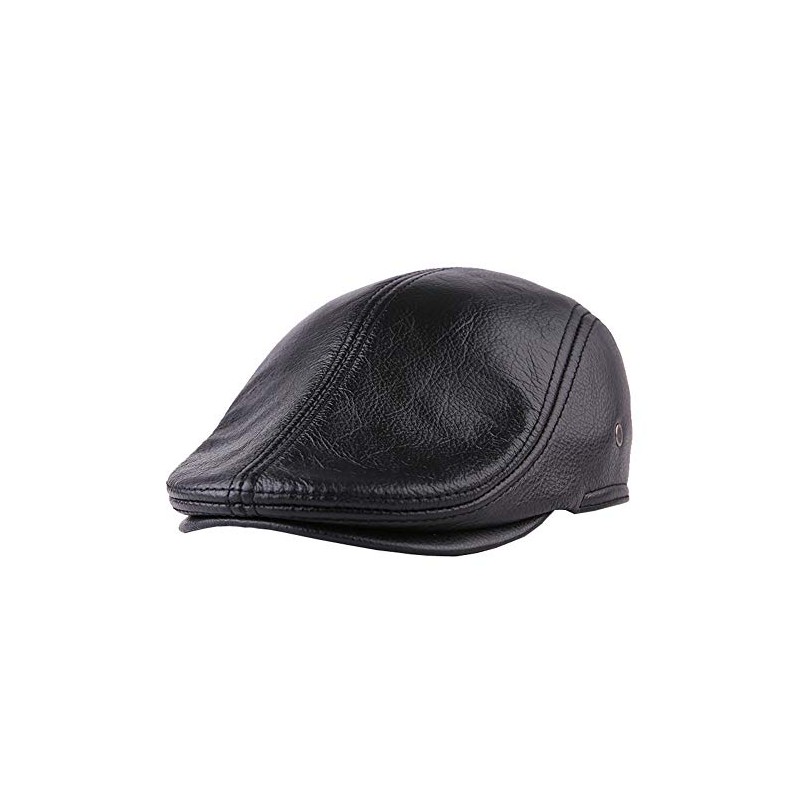 Xinqiao Cabby Classic Hat Genuine Leather Vintage Newsboy Ivy Driving