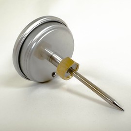 Bayou Classic 5070 Bayou Fryer Thermometer Stainless Steel Design Tempered Glass Dial Face w/ 50˚- 400˚F Range Fits Bayou 2.5-gal 4-gal and 9-gal Fryers