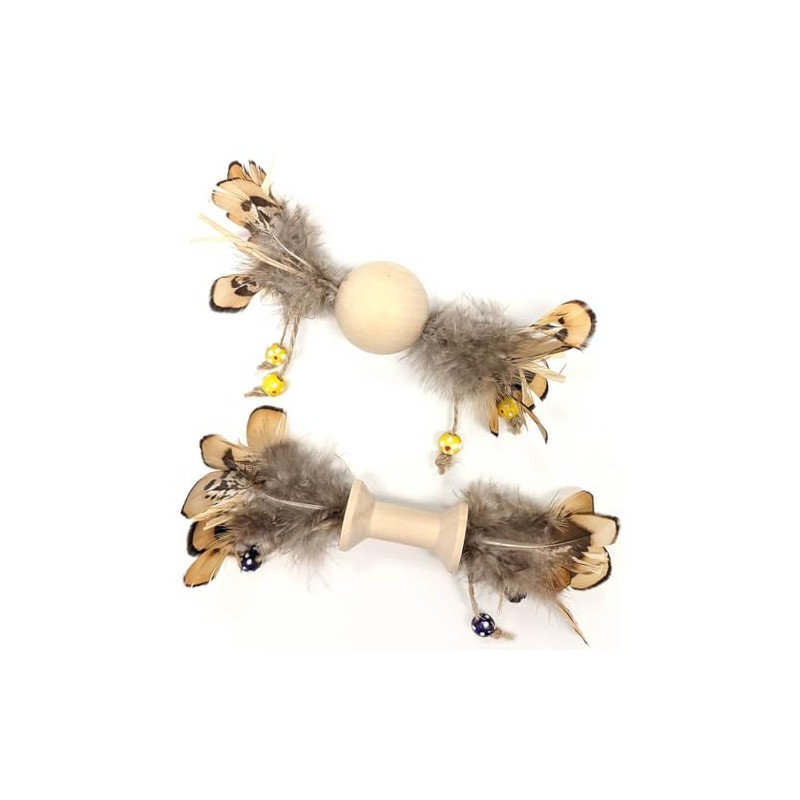 SPOT Ethical Pet Products 68052170: Toy Cat Wood & Feather