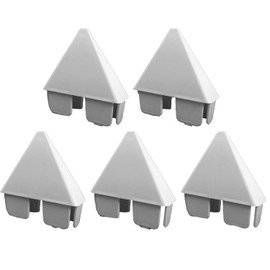 Jake Sales Vinyl Picket Fence Caps - 7/8" x 3" Pointed Vinyl Fence Picket Caps - White Picket Caps. Qty 5 - (5 Pack)