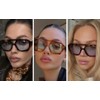 YAMEIZE 70s Retro Double Bridge Pilot Sunglasses for Women Men