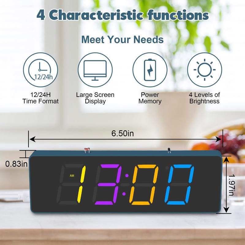BANRIA Soldering Practice Kit,4-Digit Digital Alarm Clock Kit with RGB