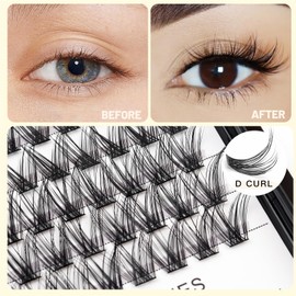 Vayator 10+12mm Mixed/12+14mm Mixed/14+16mm Mixed Professional Makeup Cluster Eyelashes Grafting Eyelash Extension Individual Eyelash (D#14+16mm Mixed)