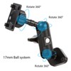 xik Aluminum AMPS Mount for 7-11" CarPlay Screen, [4-Button Lock][360°