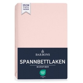 Fitted Sheet 160 x 200 cm - 35 cm Deep Pocket Fitted Sheet Oeko-Tex Certified Brushed Polyester Microfibre Bed Sheet Duvet Cover for Box Spring Bed Thick Mattresses (160 x 200 cm - Pink)