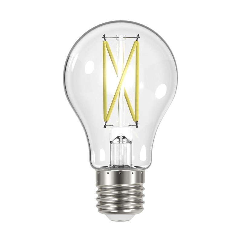 Satco S12415, 8 Watt, A19, Clear, Medium Base, 3000K, 90