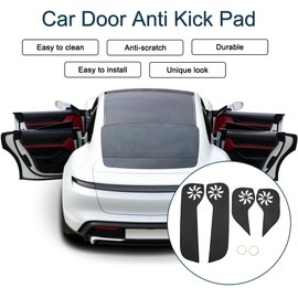 TUCKBOLD Auto-Tür Anti-Kick-Pad-Aufkleber aus Leder für Honda Fit 2021 Türkantenschutz Innenzubehör Schwarz 1 Set