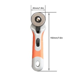 SEIWEI Rotary Cutter - Ergonomic Soft Grip Rotary Cutter for Fabric for Cutting Fabric, Leather, Paper, Quilting, Crafting, 45mm