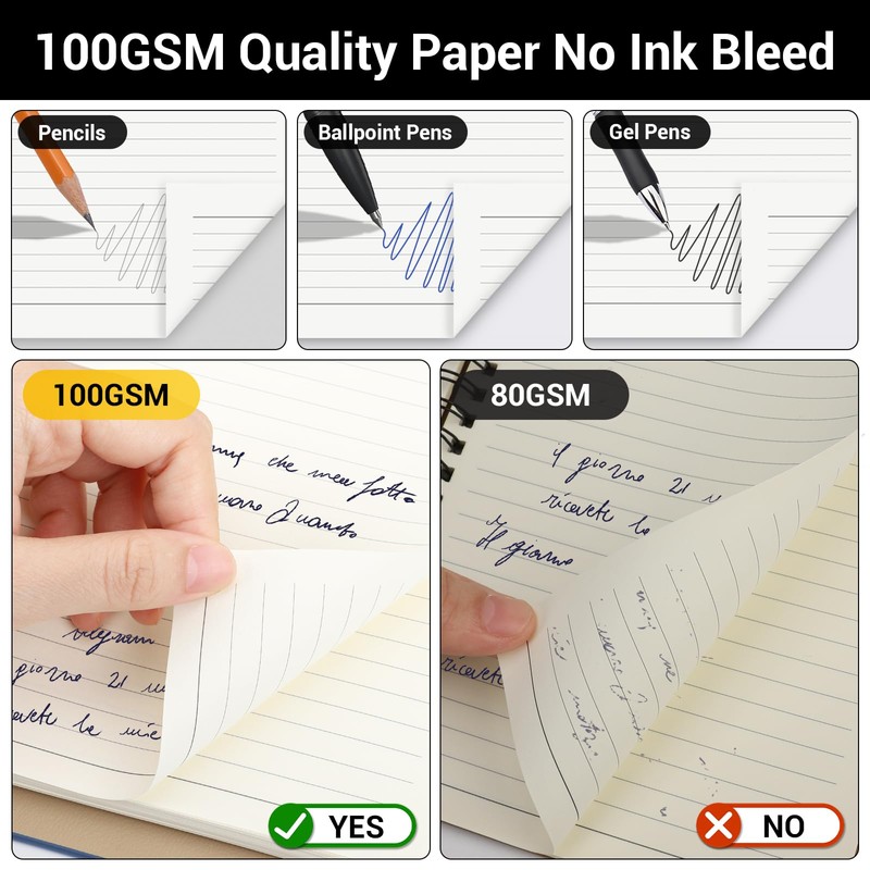 Yarotm Notebook Ring Binder A4 Lined - A4 Refill Notepad