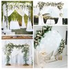 White Wedding Backdrop Curtain 4 Panels 10ft x 5ft Chiffon