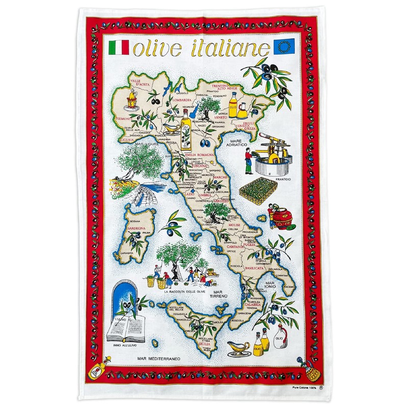 BLU RITMO Kitchen Towel Set, Cotton Kitchen Towels Made in