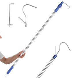 Truck Bed Cargo Retrieval Hook, Adjustable 33-70inch Telescoping Cargo Grabber Reach Retriever Tool – Wear-Resistant Professional Truck Bed Reach Tool, Convenient and Efficient for Pickup