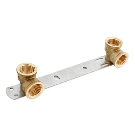 1/2" x 1/2" Concealed Shower Bracket / Length - 150mm / Thermostatic Mixer Tap Bar Back Plate BSP Thread Faucet Connection Set