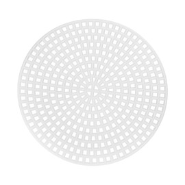 HARFINGTON 50Pcs Round Plastic Canvas Mesh Sheets 3 Inch/7.7cm Circle Blank Canvas Shape Mesh Mat White for Embroidery Knit Crochet Crafting Needlework