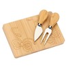 Set tagliere e coltelli per formaggio - Legno - 18x12