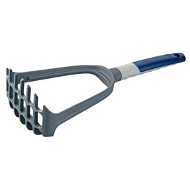 Tasty Potato Masher with Spaghetti Spoon - Ideal for Puree, Potato Mashing and Spaghetti - Recycled Plastic Handle Grey/Blue, 29 x 11 x 8 cm