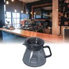 Coffee Kettle Heat Resistant Coffee Sharing Pot Transparent Black Glass