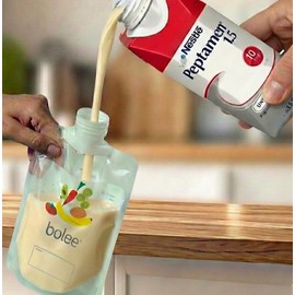 Bolee Bag Reusable Gravity Bag for Home Tube Feeding-1 Pack. A Tube Feeding Nutrition Container for use with g-Tubes. Attach an enfit Compatible Bolink Large Cap (Sold Separately) for g-Tube Feeding.