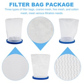 Aulpq X-treme Multilayer Filter Bag, Three Styles, for Pool Blaster Max, Catfish Ultra, iVac 250, iVAC C2, Volt FX-4 and Jacuzzi JPV200 Handheld Pool Vacuums -3 Pcs