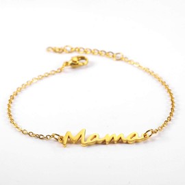 Stocking Stuffers Holiday Outfits for Women 2024 MAMA Bracelet for Women Mom Chain Bracelet Gold Womens Dainty Jewelry for Mom Mother's Day Gifts for Mother