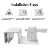 Mini Gutter Mount, Mounting Kit with Adapter, Adjustable Gutter Mount