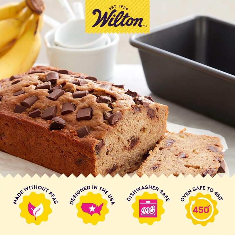 Wilton Platinum Premium Non-Stick Anti-Warp Bakeware, Made without PFAs, Loaf