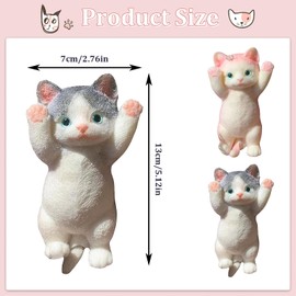 Taba Squishy Cat Toy, Pack of 2, 13 x 7 cm, Anti-Stress Taba, Squishy Cat, Squeeze, Anti-Stress Toy, Fufu Squishy, Large, Cute Cat Fidget Toys, Suitable for Children and Adults