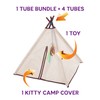 SmartyKat Kitty Camp Crinkle Cat Tent Hideaway with Feather Toy