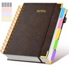 Hardcover Spiral Notebook journal with Removable Dividers Tabs, 300 Pages