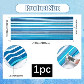 GORGECRAFT 120 x 43 cm Replacement Covers for Beach Sling Chairs Made of Canvas for Outdoor Lounge Chair Replacement Covers Dark Cyan Portable Recliner Fabric for Sunbathing Relaxing in the Garden and