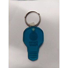 Vintage Florida Power Blue Vinyl Lightbulb Keyring 3 1/2" Long New NOS