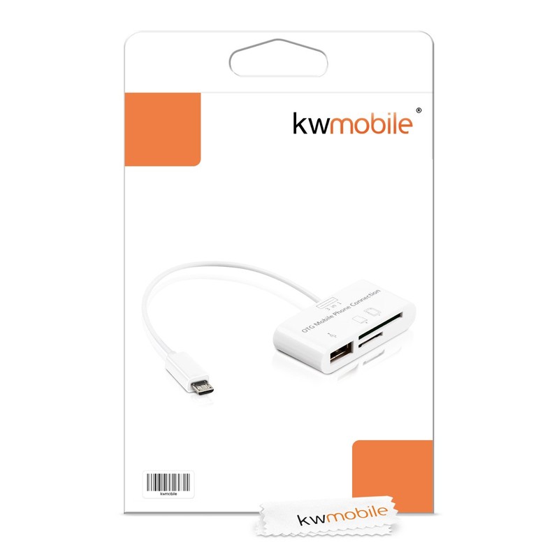 kwmobile 3in1 Micro-USB OTG Adapter - Cardreader SD Micro SD