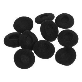 LABRIMP 10pcs Replacement Earbud Covers Durable Headset Pads for Comfort and Sound Isolation Compatible with Headphones for Repairing Old Damaged Ear Cushions Black