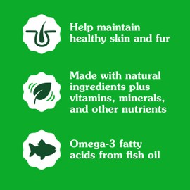 Greenies Feline Smartbites Skin & Fur Health Crunchy and Soft Cat Treats, Salmon Flavor, 16 oz. Tub