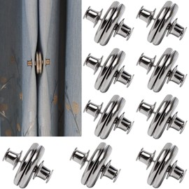 Yteseery 9 Pairs Magnetic Curtain Clips, Curtain Weights Magnets for Thin Drapery, Curtain Magnets Closure Prevent Light Leaking, Double Sided Magnetic wtih Strong Heavy Magnets Plus Size 0.98inch