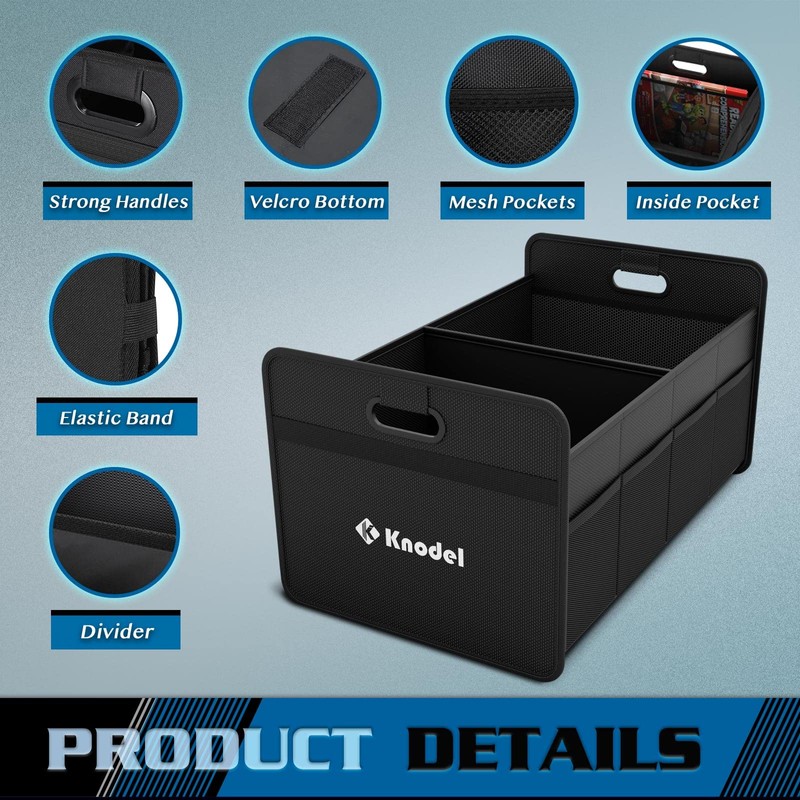 K KNODEL Car Trunk Organizer, Foldable Organizer for Car, Automotive