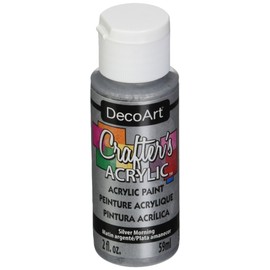 DecoArt Crafter's Acrylic Paint, 2-Ounce, Silver Morning