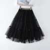 Kids Girl Pleated Elastic High Waist Tulle Skirt A-Line Boho