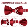 SLAXJNE Pack of 2 Plain Bow Ties for Men, Decorative